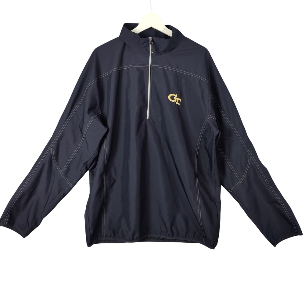 Cutter & Buck Georgia Tech Jacket Mens XL Pullover Windbreaker WeatherTec NCAA